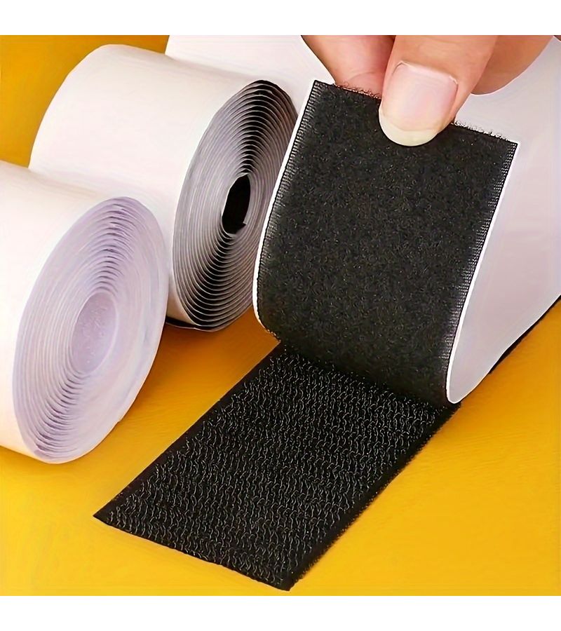 White 1.57Inch Wide Self Adhesive Hook And Loop Fastening Tape Thickened Nylon Heavy Duty Double Sided Anti Slip Sofa Cushion Strip For Carpets Walls Furniture Reusable And Repositionable - Image 1