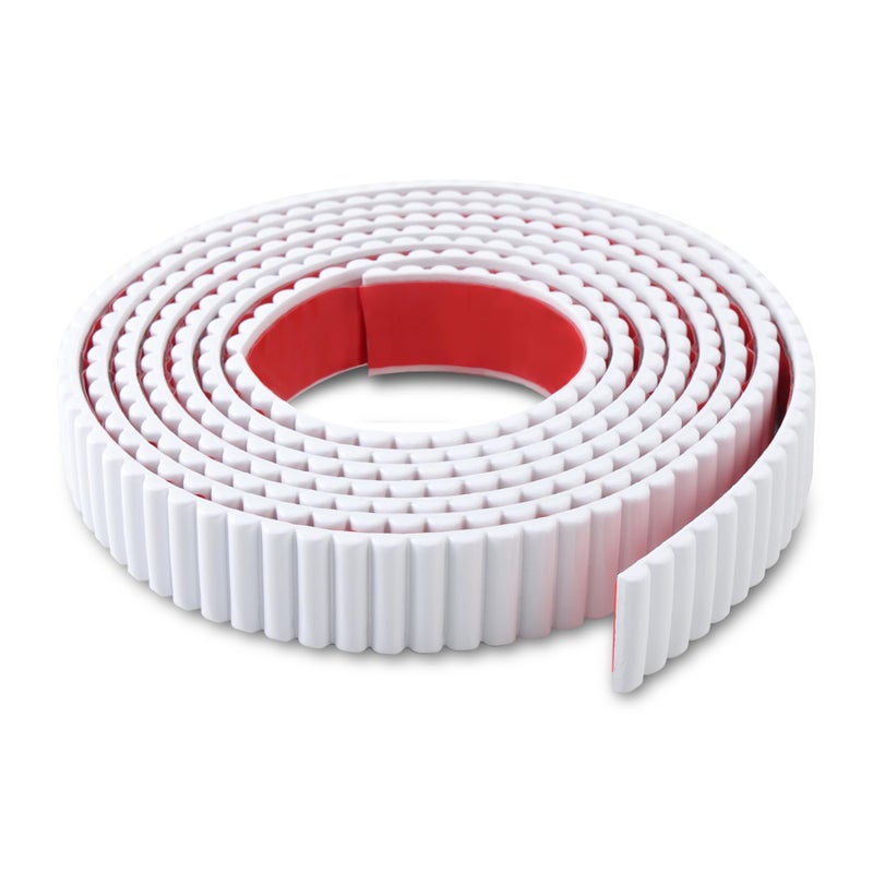 Trimold 1.2" x 118" Peel and Stick Reeded Trim - Easy to Paint, Flexible DIY Craft Molding for Mirror Frame, Backsplash, Wall, Door, Cabinet, Dresser, Shelf - Image 1