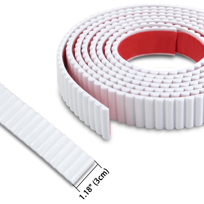 Trimold 1.2" x 118" Peel and Stick Reeded Trim - Easy to Paint, Flexible DIY Craft Molding for Mirror Frame, Backsplash, Wall, Door, Cabinet, Dresser, Shelf - Image 3