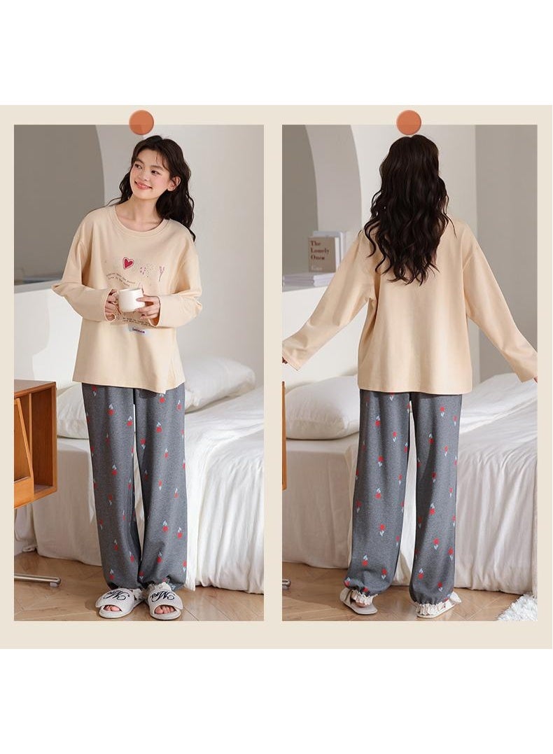 Cute Cartoon Loungewear Women Autumn Spring Woman Pajama Set Homesuit Mujer Sleepwear Pullover Long Sleeves Girl Nightwear - Image 2