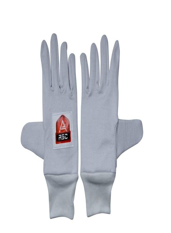 ASC قفازات داخلية قطنية للكريكيت من ASC مع أساور قطنية للمعصم - رجالي - Image 3