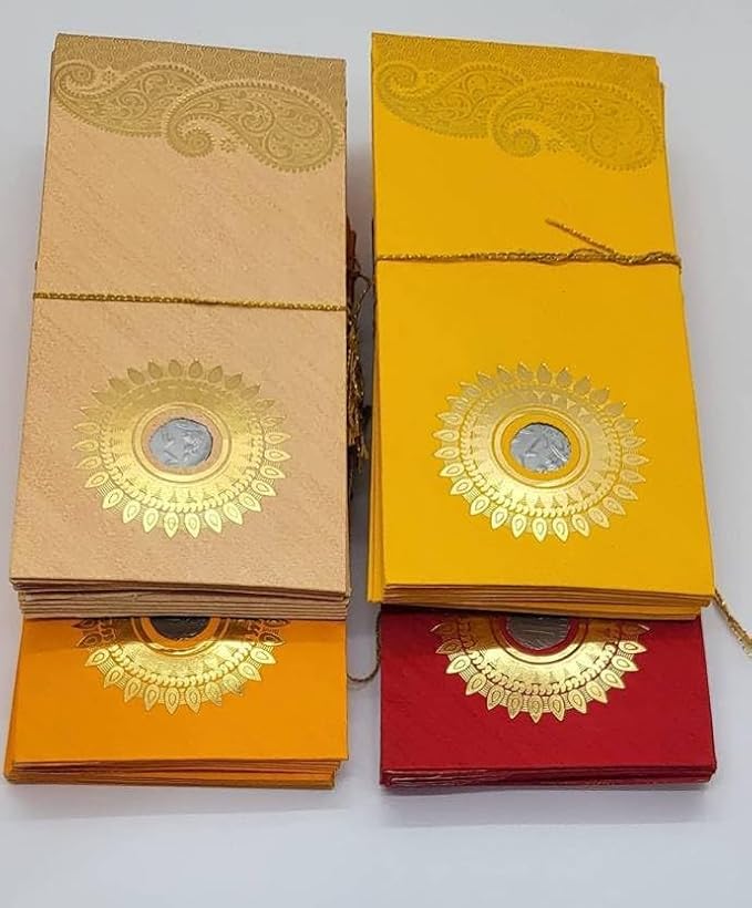 SEJASCOLLECTIONS Wedding Gift Envelopes pack of 30 pcs (3 packs) Coin Money Cash Gift Cover Shagun Birthday Diwali Lifafa Assorted Multicolour Premium Envelopes. - Image 2