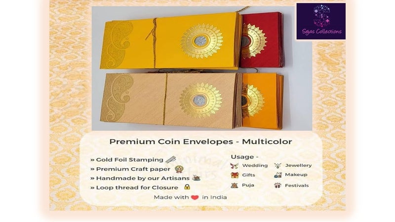 SEJASCOLLECTIONS Wedding Gift Envelopes pack of 30 pcs (3 packs) Coin Money Cash Gift Cover Shagun Birthday Diwali Lifafa Assorted Multicolour Premium Envelopes. - Image 3