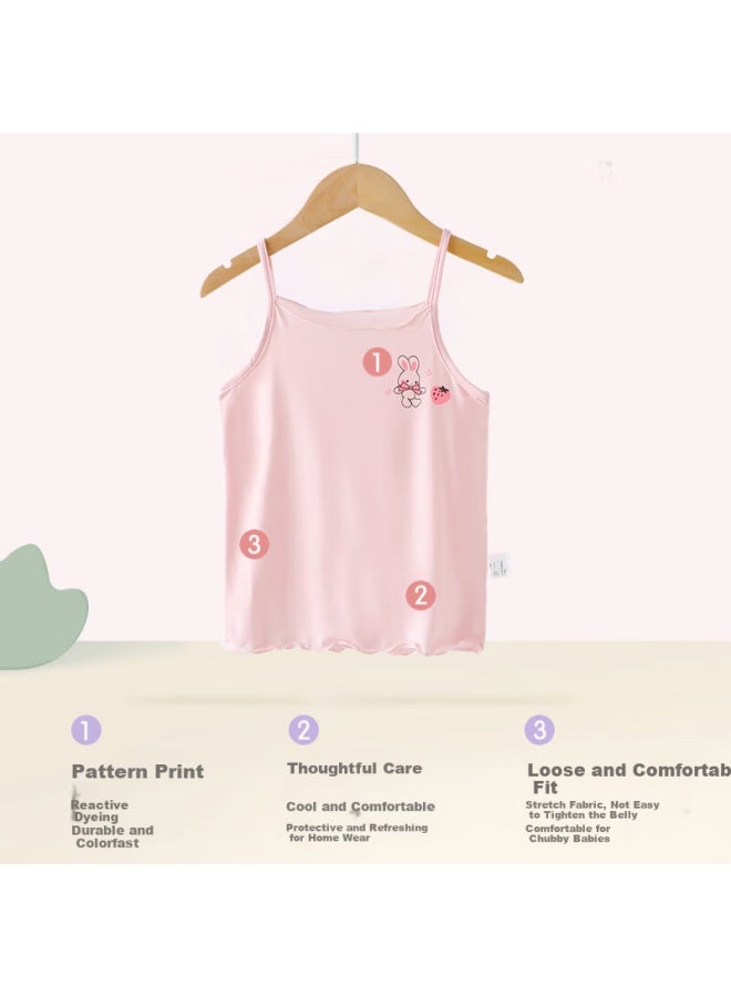 Top melon Dingguagua Girls' Ice Silk Thin Strap Vest Children's Summer Underwear Ultra-thin Baby Top - Image 4