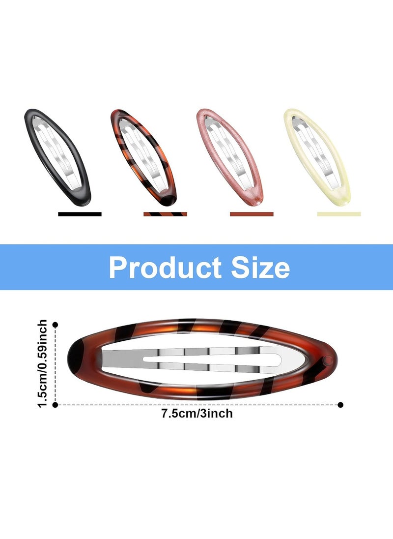 WILLBOND 16 Pieces 2.8 Inch Big Oval Water Drop Shape Women Hair Clips Metal Stoving Varnish No Slip Hair Barrettes for Girls Women Hair Accessories (Adorable Color)  - Image 4