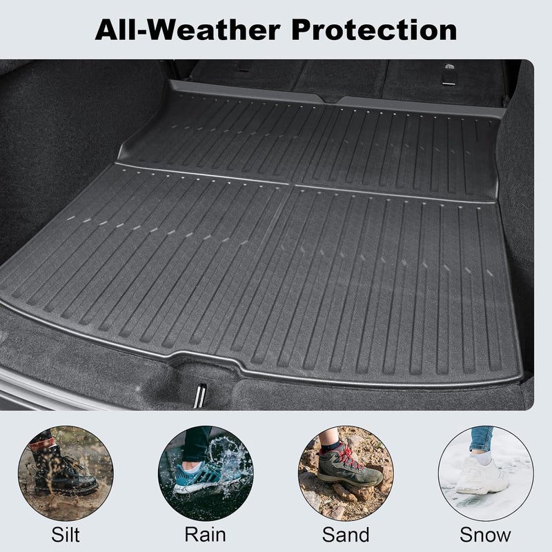 KUNIST for Tesla Model Y Juniper Trunk Mat,All Weather Heavy Duty Floor Mats Waterproof Rear Cargo Liner Custom Fit Tesla New Model Y Juniper 2025-2026 Accessories - Image 4