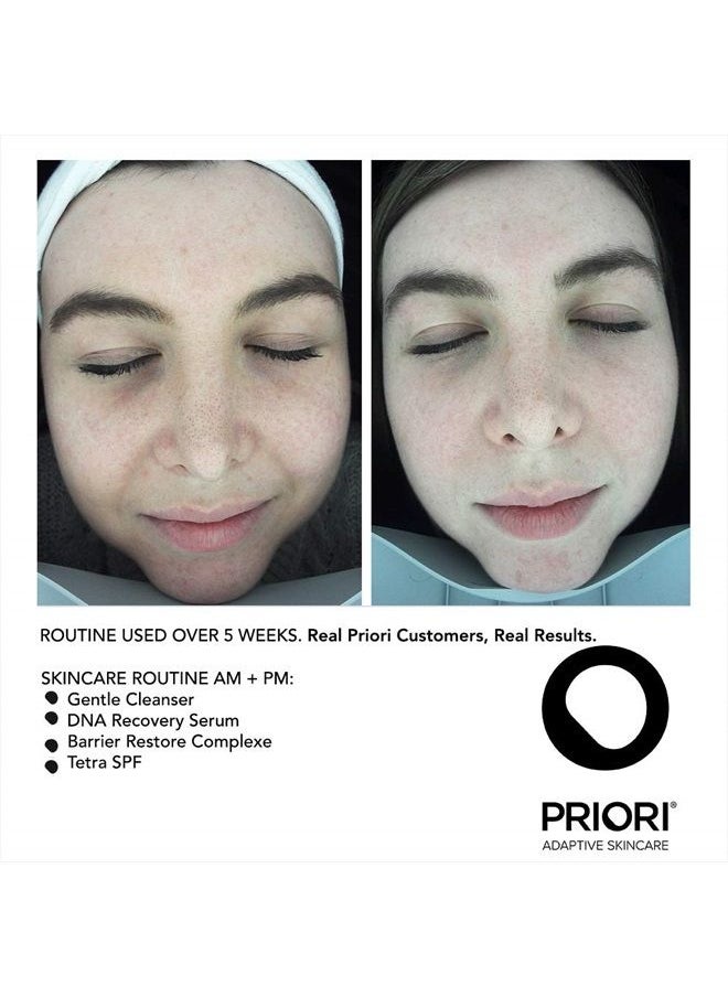 PRIORI - Skincare Gentle Face Cleanser with Lactic Acid, Vitamins A, C, E Intense Hydration Light Exfoliation Women and Men All Skin Types Fragrance Free Dermatologist Tested 6 fl oz - Image 1