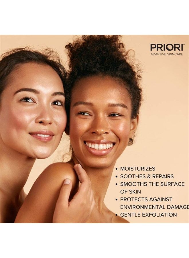 PRIORI - Skincare Gentle Face Cleanser with Lactic Acid, Vitamins A, C, E Intense Hydration Light Exfoliation Women and Men All Skin Types Fragrance Free Dermatologist Tested 6 fl oz - Image 1