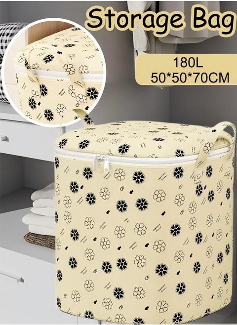 180L Large Storage Bag  clothes storage box storage bags Waterproof Clothing Storage  cupboards for clothes Closet Organizers Storage Containers  Zipper Bag Handle Zipper Design  for Clothing Blanket Comforters Bed Sheets Pillows and Toys