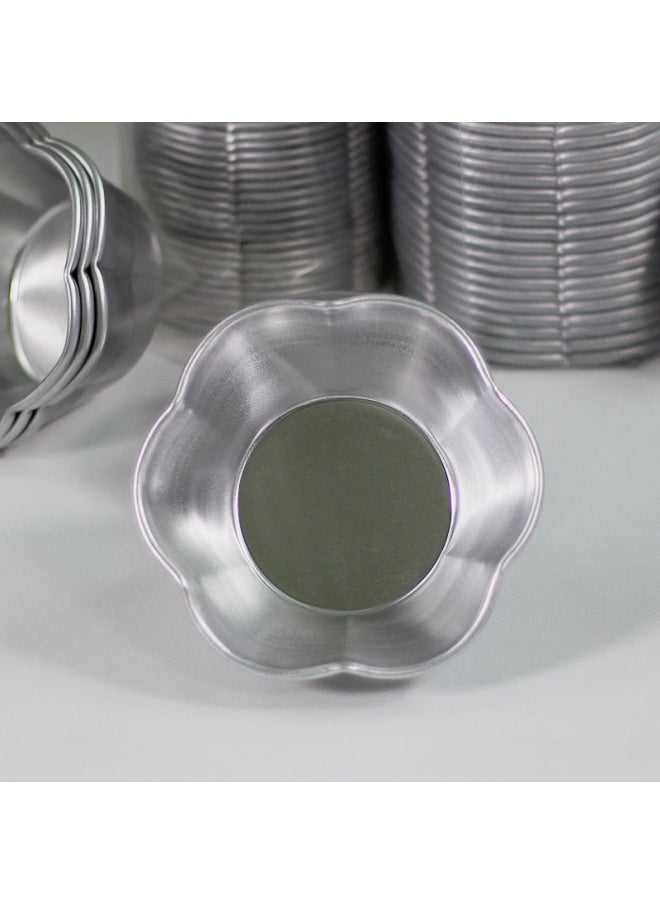 Generic 烘焙蛋糕工具六边梅花模具蛋糕模铝制糕点模具葡挞盏蛋挞模果冻模-规格:小号  - Image 3