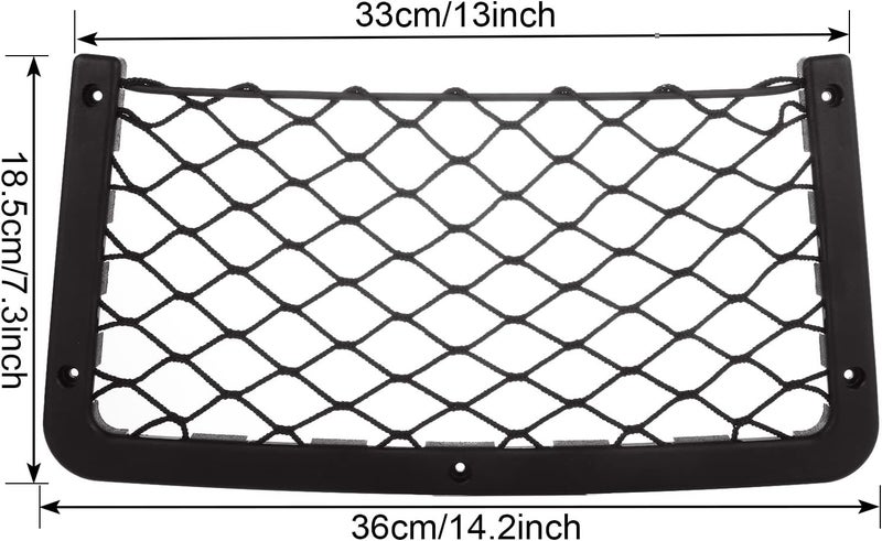 MIVIDE 6 Pack 36x18CM Storage Nets for Campervans, Cargo Nets for Van, Elastic Mesh Car Storage Net, Campervan Storage Net, Trunk Car Storage Solutions Accessories for Phone Storage Modern practical shape - Image 2
