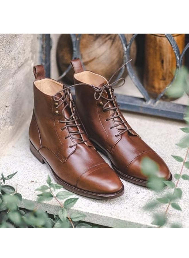 3-Pairs Waxed Round Shoe Laces for Men Women Leather Shoes Winter Martin Boots Brown - Image 3