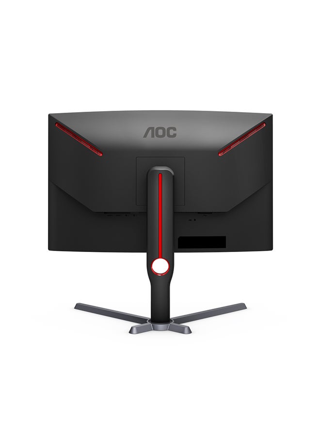 AOC CQ27G3Z 27-Inch (VA / 1000R) Curved Gaming Monitor, Quad HD (2560 x 1440), 240Hz, 0.5ms, HDR 10 Visual, HDMI 2.0 x 2 DisplayPort 1.4 x 2, Adaptive Sync Anti-tearing Technology Black/Red - Image 4