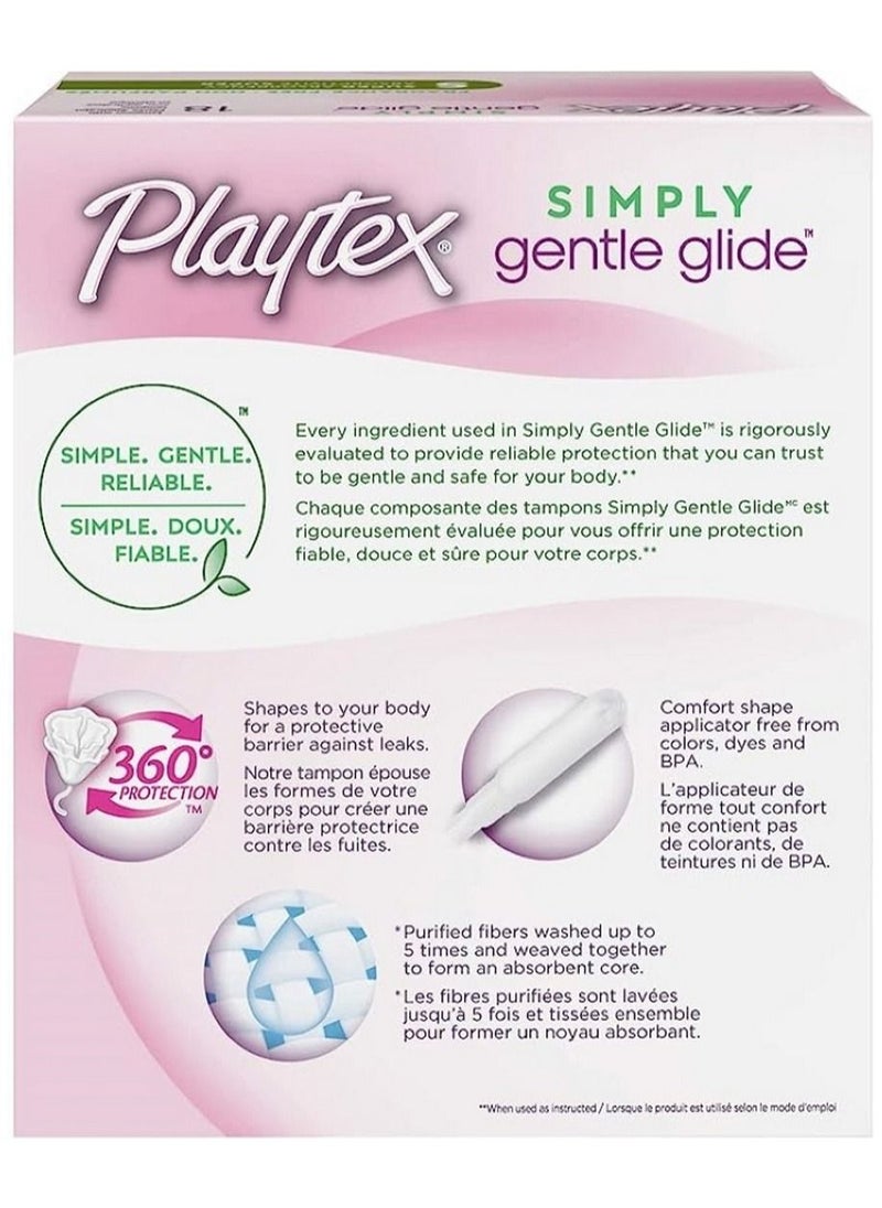 playtex - Simply Gentle Glide Regular Absorbency 16 Tampons - Image 1