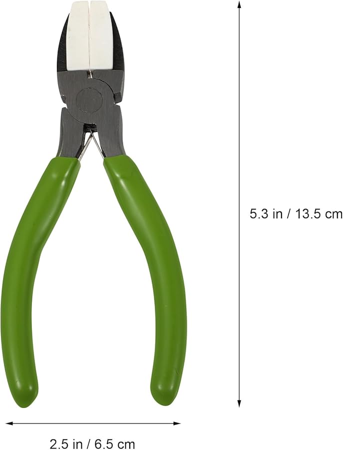 ملاقط ذات فك مسطح من النايلون مصغرة من الفولاذ الكربوني أداة دقيقة لصنع المجوهرات لتشكيل الأسلاك والخرز - Image 5