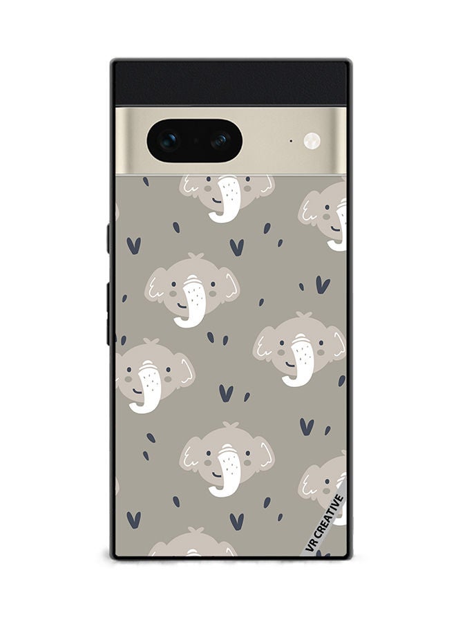 VR CREATIVE Protective Case Cover For Google Pixel 7 Elephant Design Multicolour - Image 1