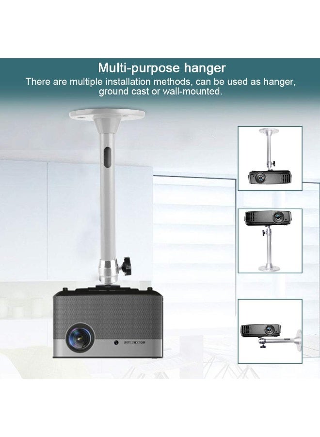 Universal Aluminium Projector Mount - Multi-Directional Swivel Ceiling & Wall Mount System - Durable Extension Bracket for Mini Projectors - 2-in-1 Wall and Ceiling Installation Solution - Image 3