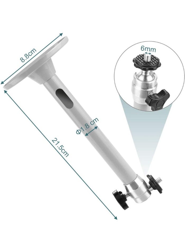 Universal Aluminium Projector Mount - Multi-Directional Swivel Ceiling & Wall Mount System - Durable Extension Bracket for Mini Projectors - 2-in-1 Wall and Ceiling Installation Solution - Image 2