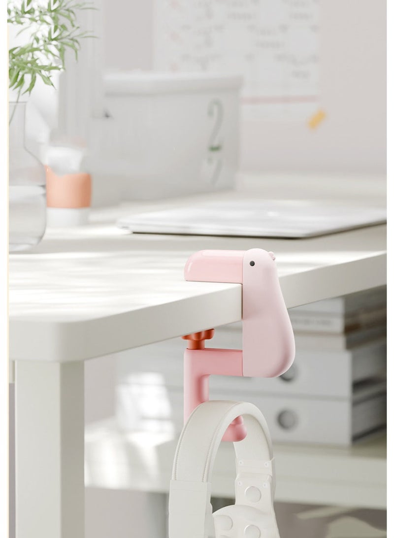 HOMESTAR Thinking Duck Bookbag Hook – Innovative No Drill Desk Side Hanger For Bags, Hats & Coats | Secure Mechanical Spiral Lock & Anti-Slip TPR Pad | Durable ABS+TPR Material | Stylish Pink, White & Black Colors | Space-Saving Organizer For Home, Office & Dorm - Image 4