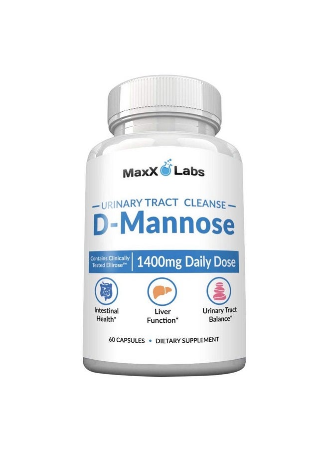 MaxX Labs D Mannose Capsules Fast Acting 1400 Mg Extra Strength Dmannose Capsule For Bladder Health With Potent Cranberry Extract And Hibiscus Flower Supports Uti Relief Glutenfree Nongmo Supplements  - Image 1