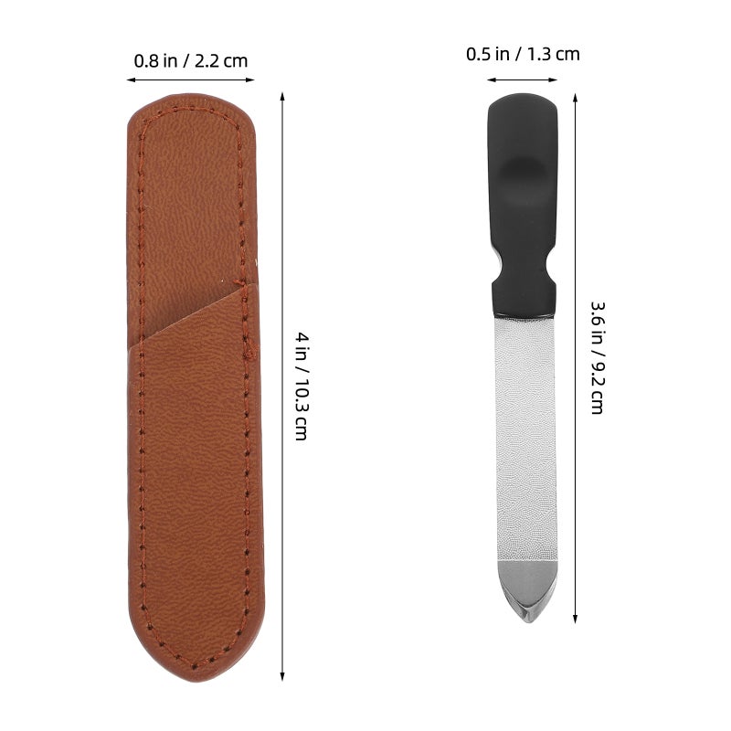 2 Sets Of Nail Files Fingernail Files Manicure Files Portable Nail Files Stainless Steel Nail Buffer Women Nail Files Travel Nail Files Nail Trimming Tool - Image 2