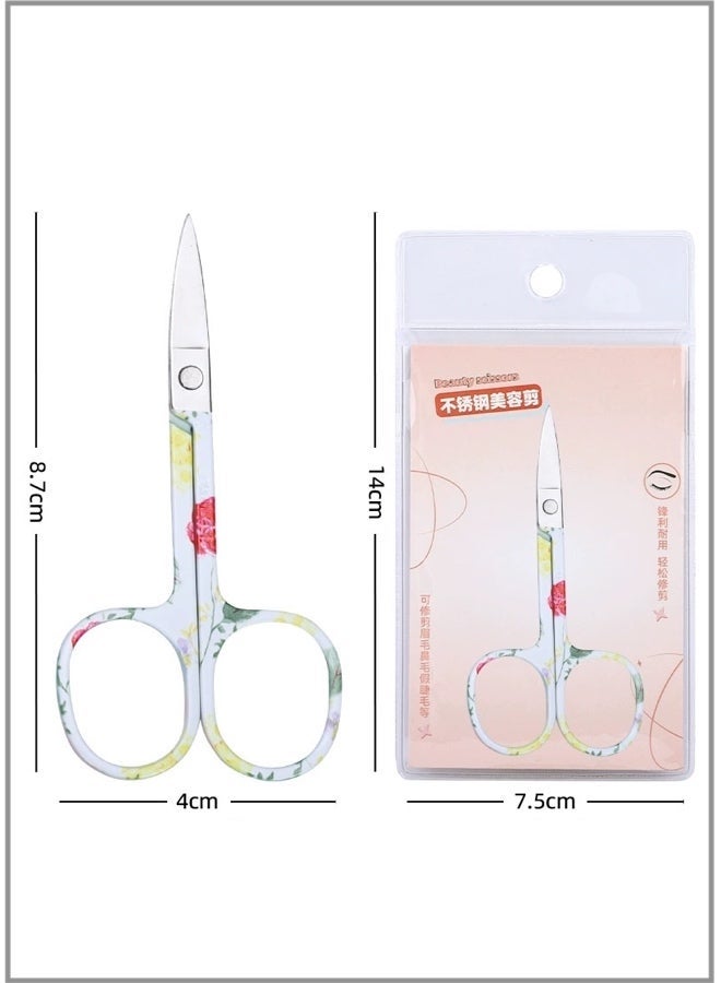 Stainless steel mini portable eyebrow trimmer / nose hair trimmer - White background rose A-type trimmer (hang bag packaging) - Image 1