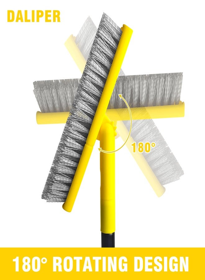 DALIPER 2 in 1 Grout Brush with 49.6" Long Handle, Swivel Grout Cleaning Brush V-Shape Grout Line Scrubber, 180°Rotatable Shower Tile Scrub with Stiff Bristle for Deep Cleaning Shower and Corner - Image 3