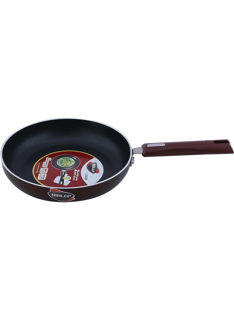 Nirlep Aluminium Fry Pan with Lid, 24cm Maroon, - Image 4