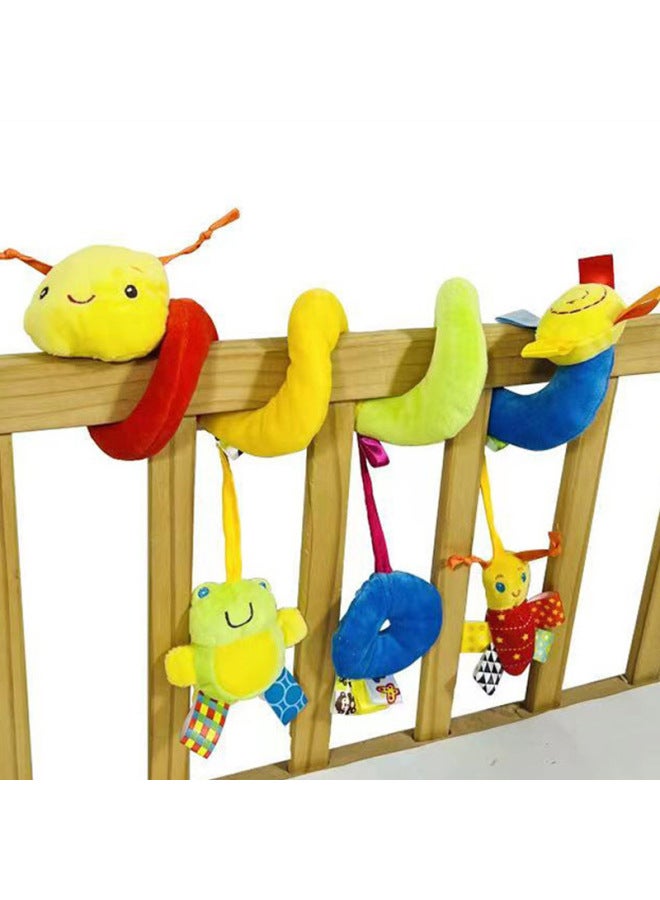 Soothing Bed Wrap Cartoon Animal Baby Baby Bed Wrap Toy With Bell Toy Caterpillar Baby Toy In Stock-Color:Caterpillar Bed Wrapped 65g - Image 3