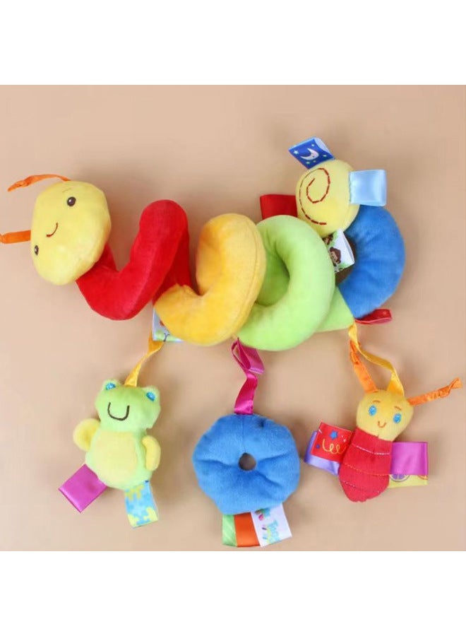 Soothing Bed Wrap Cartoon Animal Baby Baby Bed Wrap Toy With Bell Toy Caterpillar Baby Toy In Stock-Color:Caterpillar Bed Wrapped 65g - Image 1