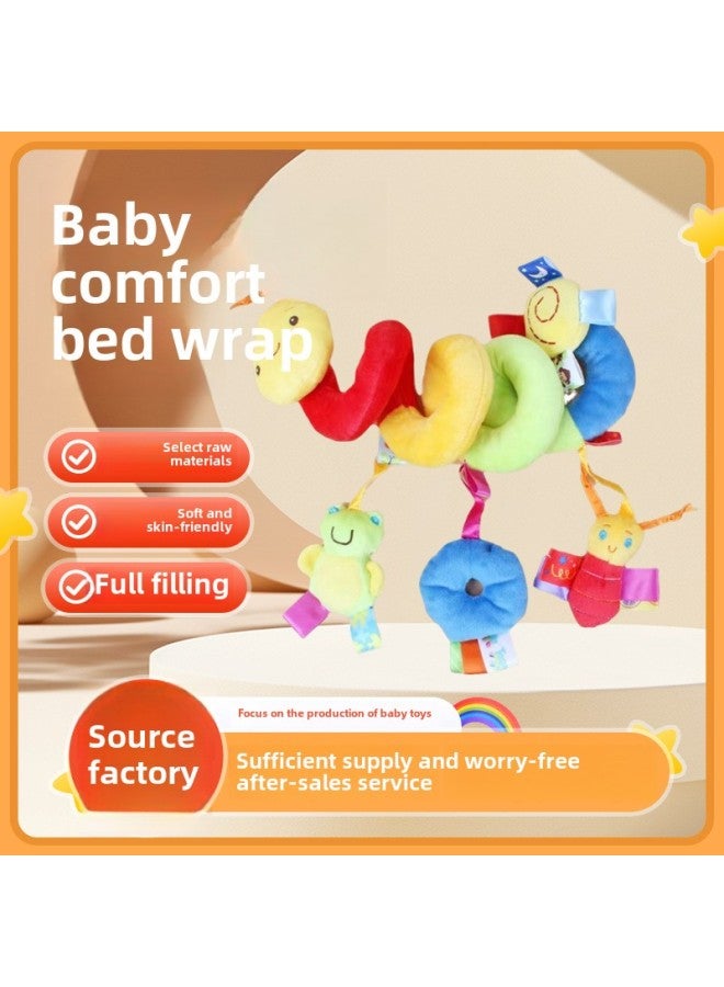 Soothing Bed Wrap Cartoon Animal Baby Baby Bed Wrap Toy With Bell Toy Caterpillar Baby Toy In Stock-Color:Caterpillar Bed Wrapped 65g - Image 2