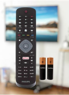 Replacement Remote Control Genuine Compatible with Philips TV 43PUS6523/12 32PFS5803/12 32PHT4503/05 65PUS6703/12 65PUS6503/12 55PUS6703/12 55PUS6503/12 Ultra Slim 4K Smart 4K Smart UHD LED with battery