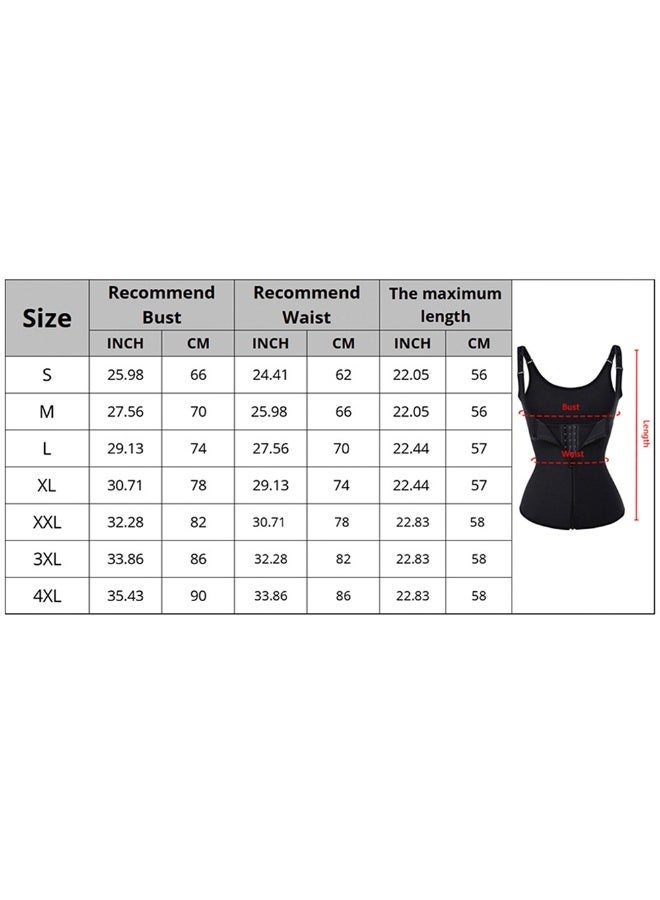 Womens Sports Fitness Zipper Waist Trainer Vest Belt Tummy Control Gym Tank Top Corset Shapewear For Women Or Men - Image 3