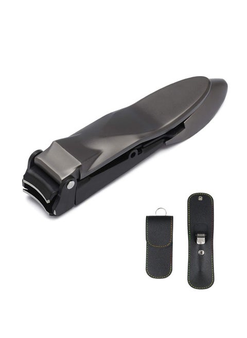 Nail Clippers  Catcher - Razor-Sharp Heavy Duty Self-Collecting Nail Cutters with Ergonomic Lever Keep Fingernails and Toenails Impeccably Manicured - Includes Holster