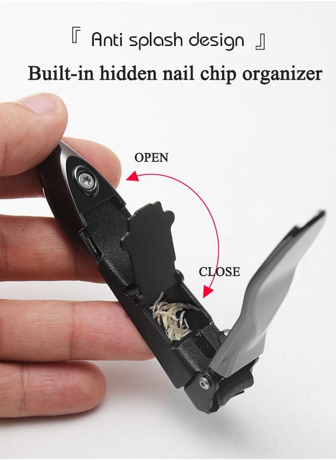 GUTCHE - Nail Clippers  Catcher - Razor-Sharp Heavy Duty Self-Collecting Nail Cutters with Ergonomic Lever Keep Fingernails and Toenails Impeccably Manicured - Includes Holster - Image 1