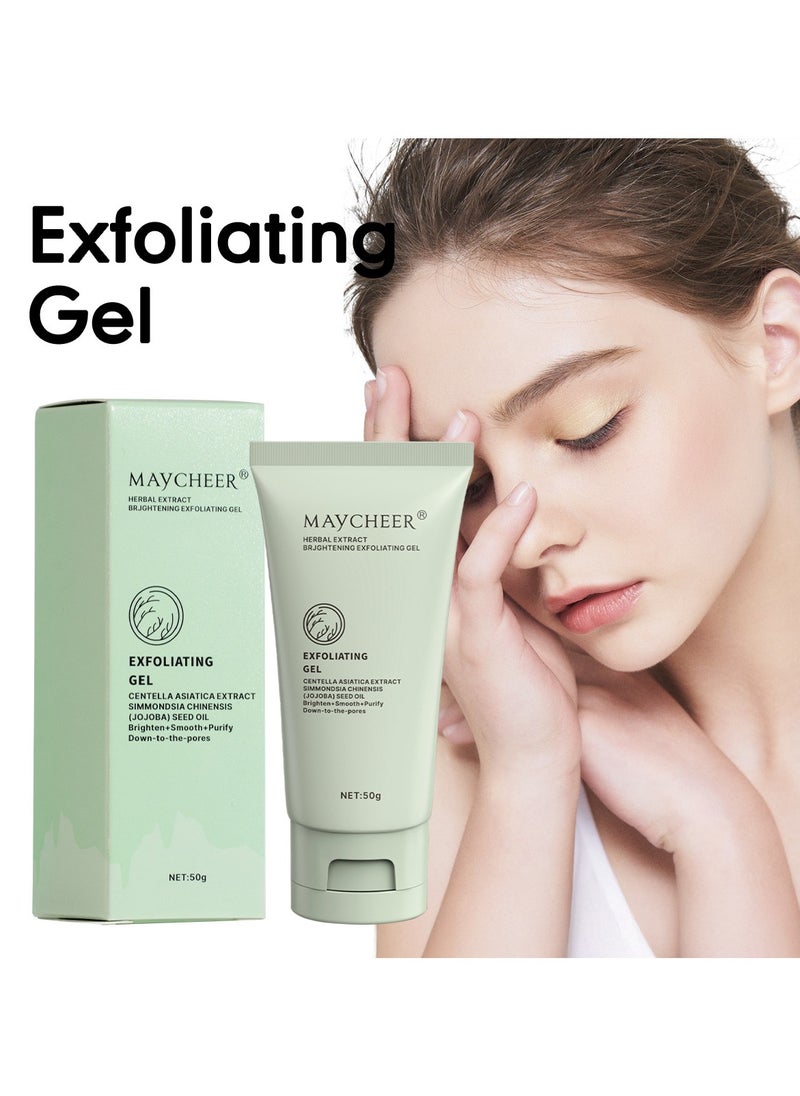 Herbal Extract Exfoliating Gel, Deep Cleansing Facial 50g