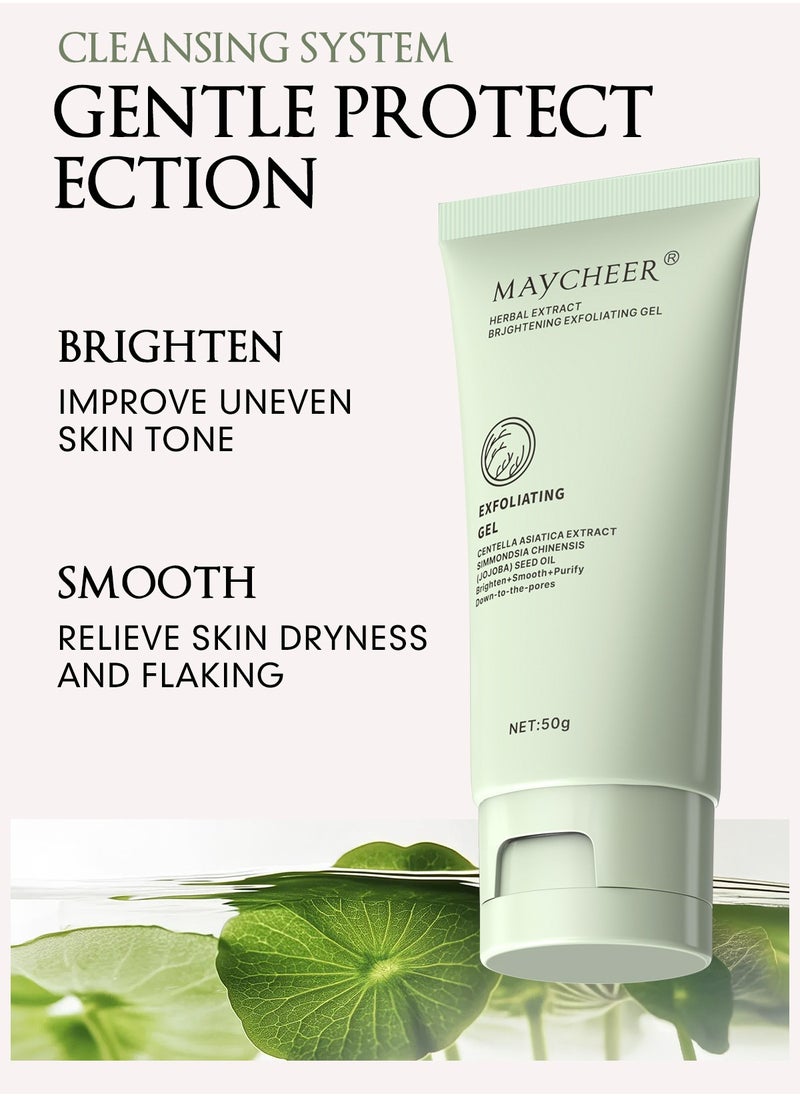 Herbal Extract Exfoliating Gel, Deep Cleansing Facial 50g