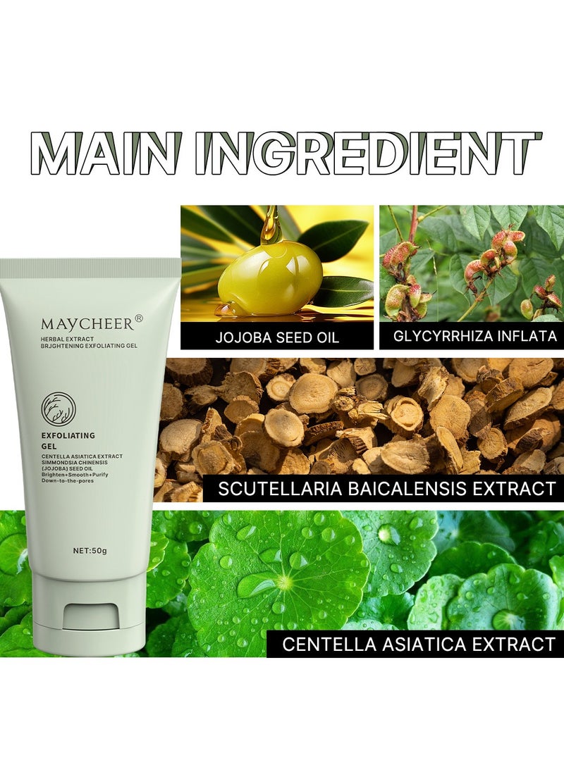 Herbal Extract Exfoliating Gel, Deep Cleansing Facial 50g