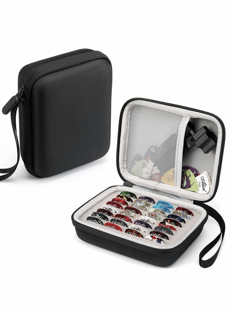 SYOSI Guitar Pick Holder Case Compatible for Fender, ChromaCast, D'Addario, JIM DUNLOP, Bolopick, Guitar Accessory Storage Pouch (black) - Image 1