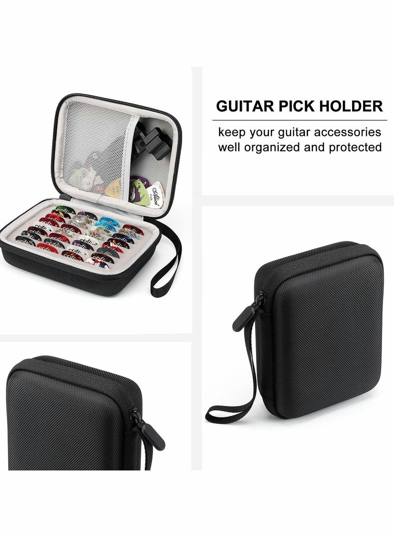 SYOSI Guitar Pick Holder Case Compatible for Fender, ChromaCast, D'Addario, JIM DUNLOP, Bolopick, Guitar Accessory Storage Pouch (black) - Image 4