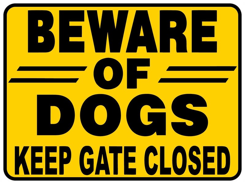 Green Panda ®-Beware of Dog Sign Board | Size-9x12inch | Thick Fiber Sheet.[Glossy Laminated] - Image 1