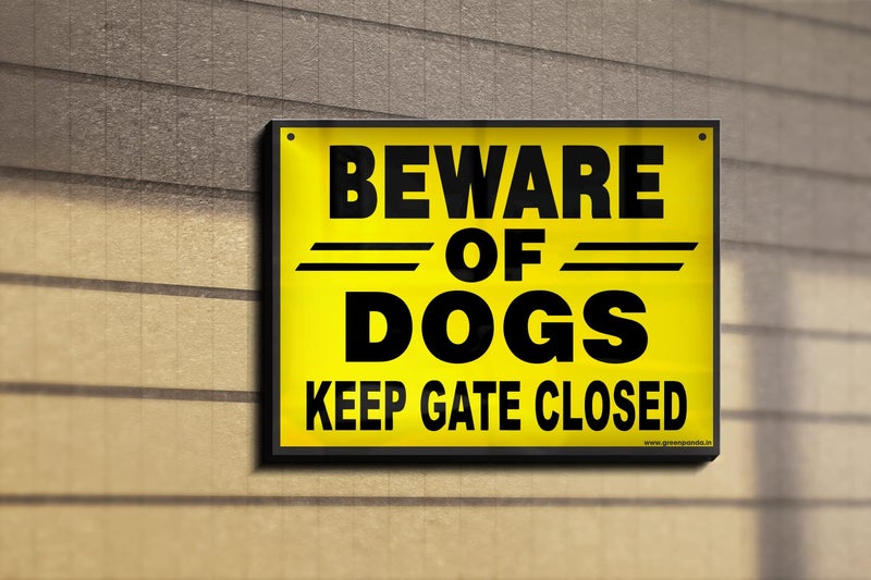 Green Panda ®-Beware of Dog Sign Board | Size-9x12inch | Thick Fiber Sheet.[Glossy Laminated] - Image 2