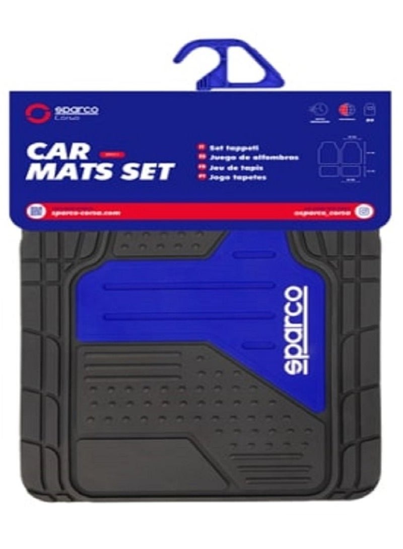 Sparco Sparco PVC Car Mats 4PCS Set with Blue Logo  - Image 4