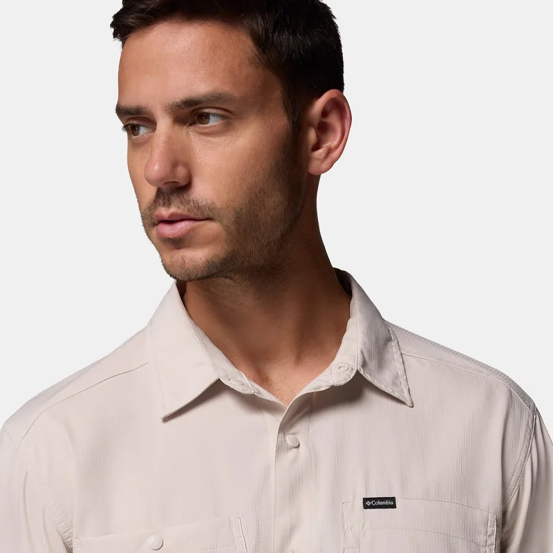 Columbia Beige Men's Silver Ridge Utility Lite Shirt for Men | Best Price UAE