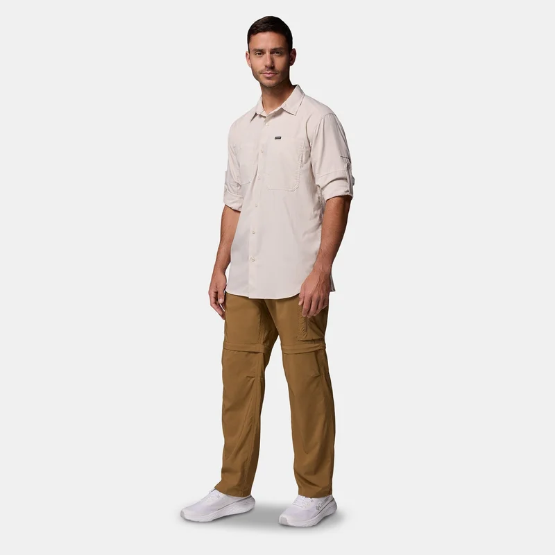 Columbia Beige Men's Silver Ridge Utility Lite Shirt for Men | Best Price UAE