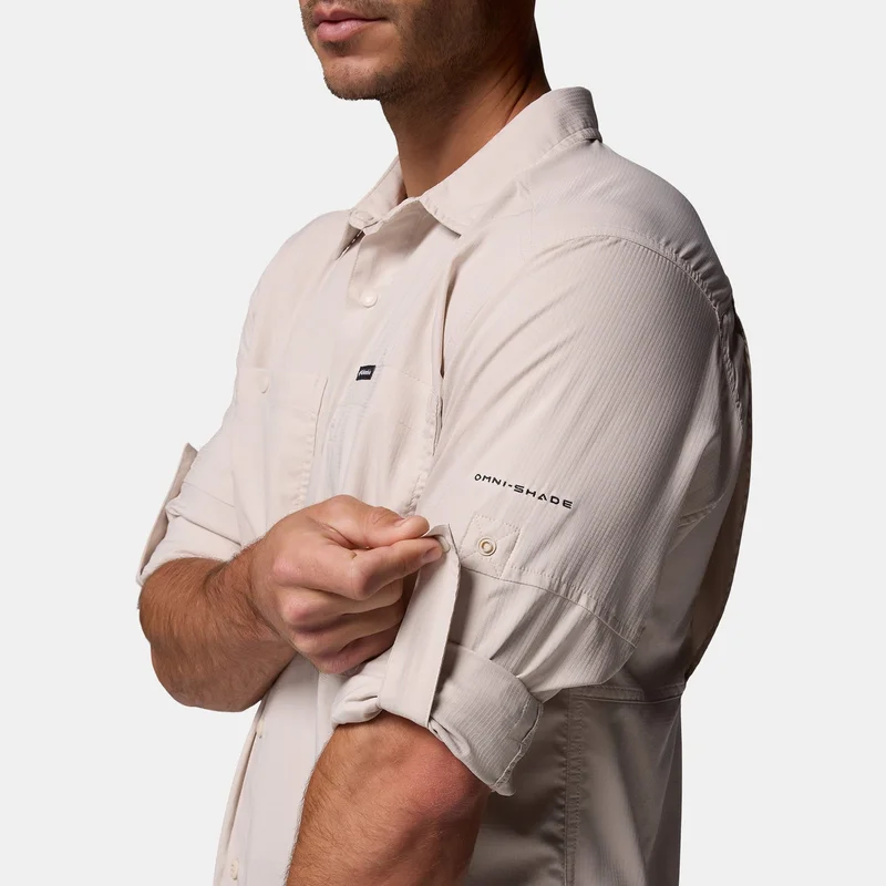 Columbia Beige Men's Silver Ridge Utility Lite Shirt for Men | Best Price UAE
