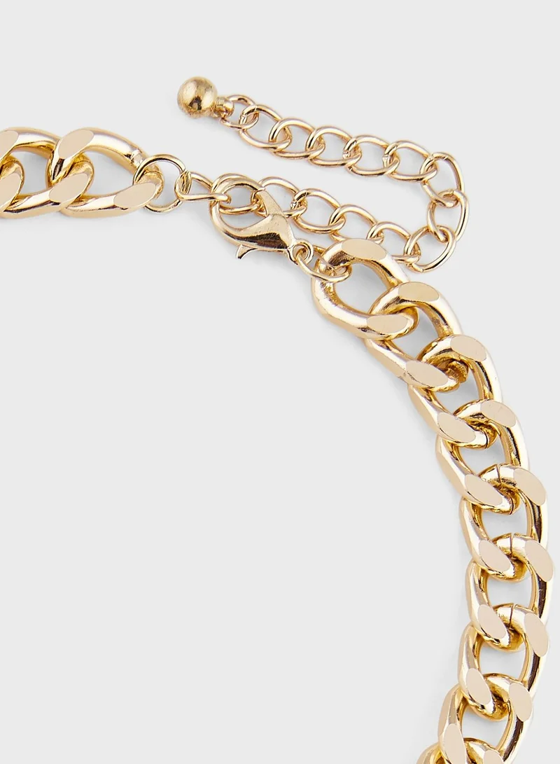 Ginger Multi Charm Oceanic Short Necklace & Bracelet Set