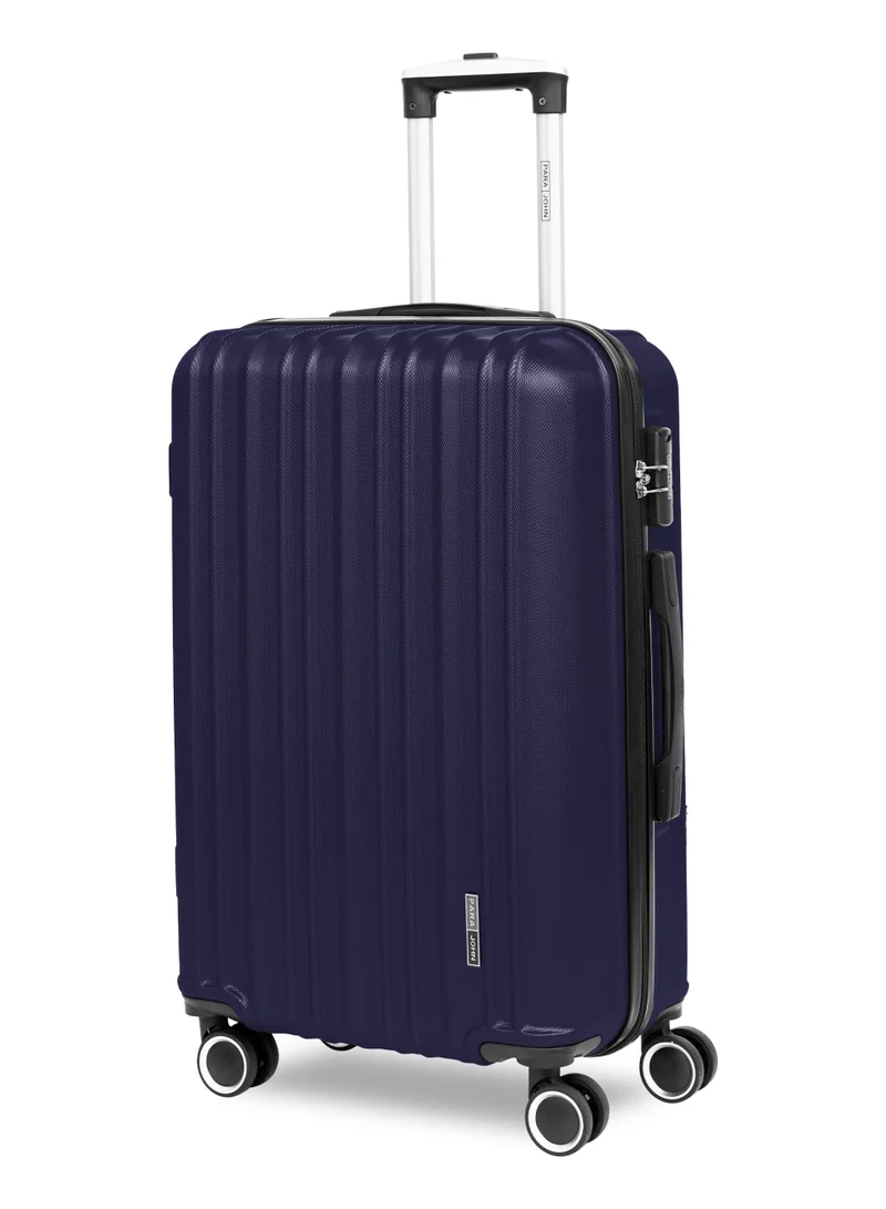PARAJOHN Para John 20-Inch Small ABS Hard Case Cabin Luggage Trolley Bag with 8 Spinner Wheels and Combination Lock- Navy Blue