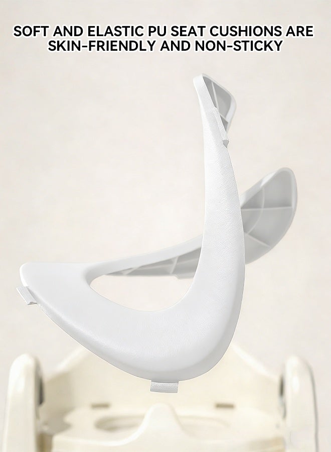 Yoyula Baby Potty Seat With Ladder For Western Toilets Kids Toilet Potty Training Seat For Baby With Handle Cushion Kids Potty Chair Kids Potty Seat For Baby Kids 1 To 8 Years Boys Girls Pink - Image 3