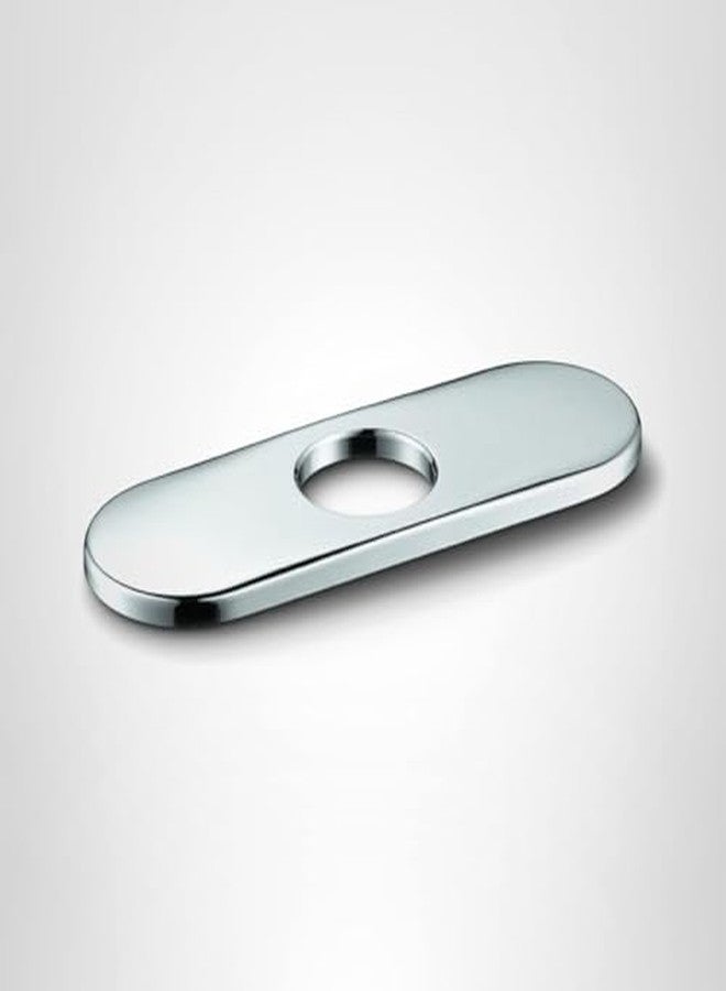 هانسجروهي لوحة قاعدة هانزجروهي للحنفيات المعاصرة ذات الفتحة الواحدة، ترقية 6 بوصات، لوحة قاعدة حديثة 6 بوصات لحنفية حوض الاستحمام من الكروم، 06490000، 1.375 - Image 2